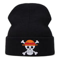 Anime Knited Hats Cosplay Adult Unisex Cap Cartoon Lufy Anime Peripheral Fashion Warm Beanie Hat Skull Embroidery Hood