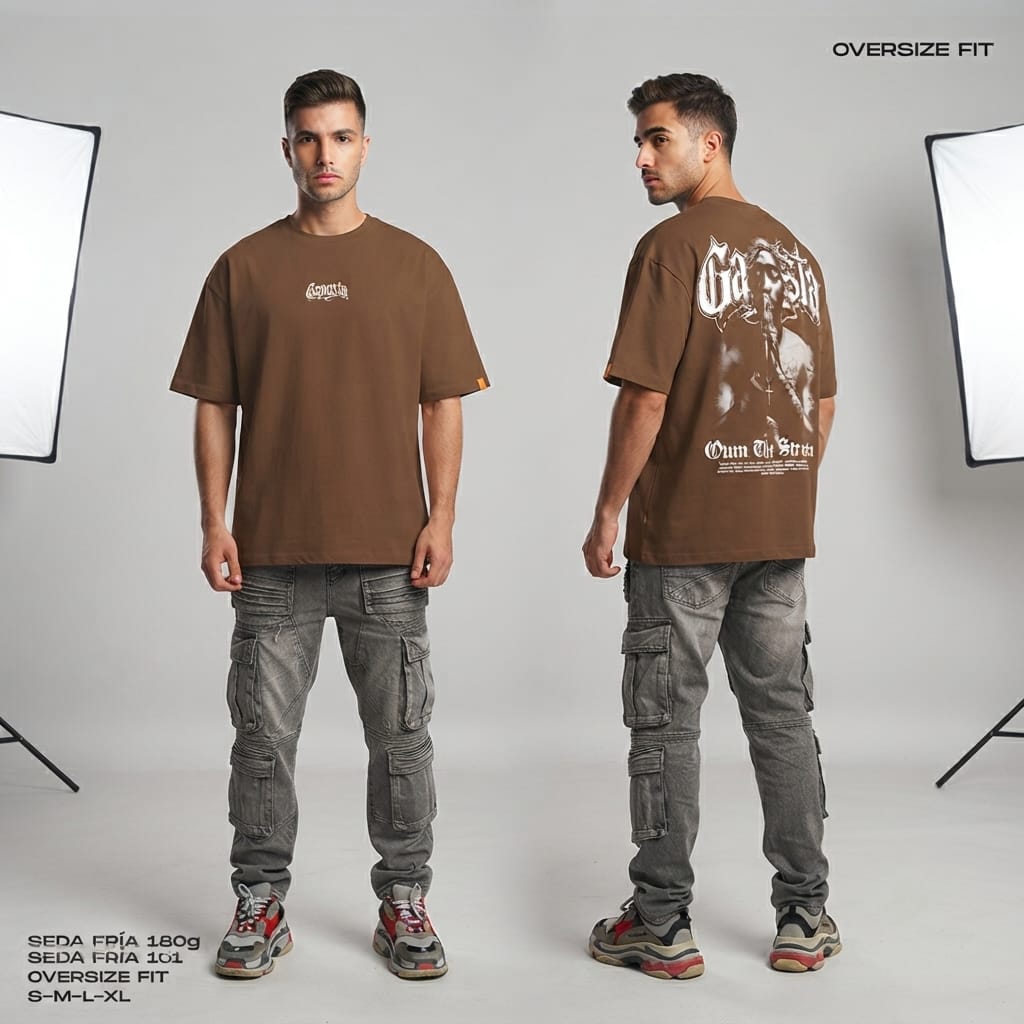 Camiseta OVERSIZE 180g SEDA FRÍA "Gangsta" | Edición 2Pac