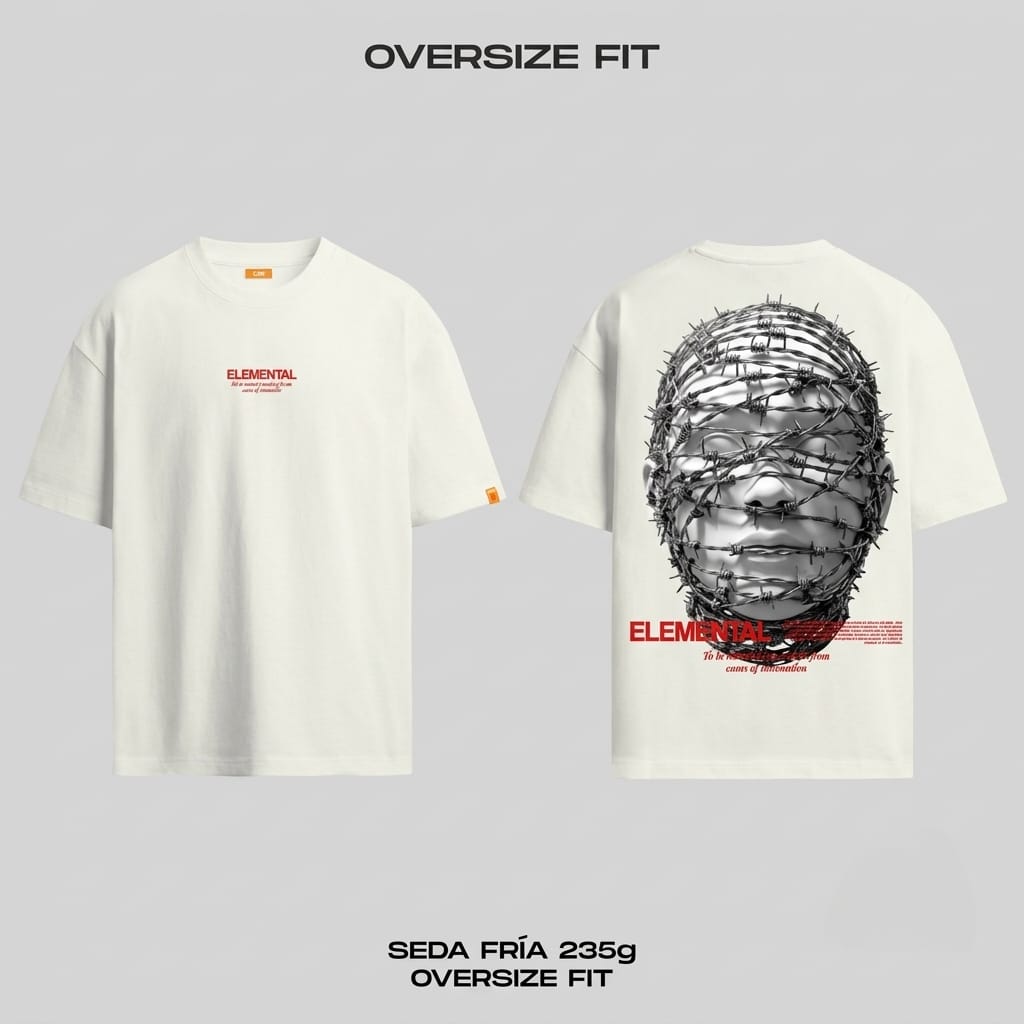 CAMISETA OVERSIZE PREMIUM 235g - ELEMENTAL.