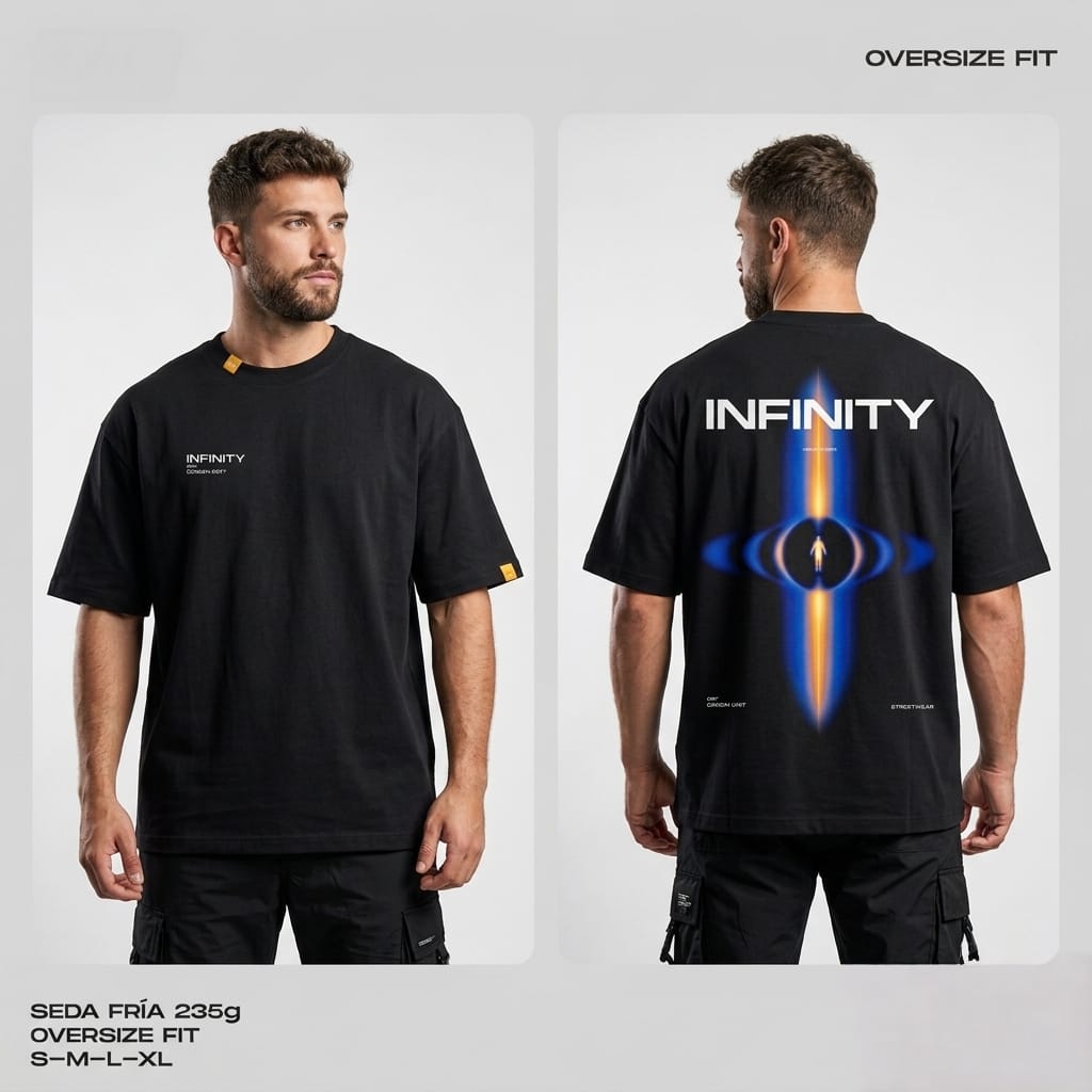 CAMISETA OVERSIZE INFINITY SEDA FRÍA 235g